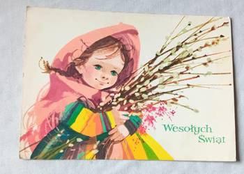 Pocztówka wielkanocna, RUCH 1969 r. Grafika Maria Orłowska-Gabryś.
