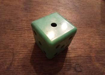 Kostka temperówka zielona . Vintage