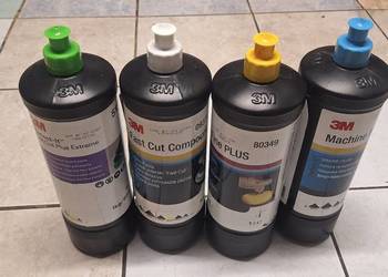 Zestaw 4 past polerskich 3M-Zielony Biały,Żółty,Niebieski korek