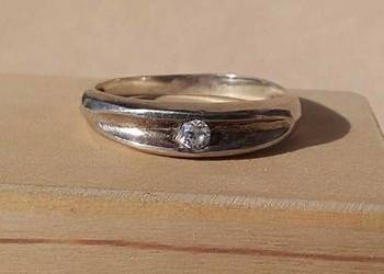 Pierścionek obrączka srebro 925 17mm
