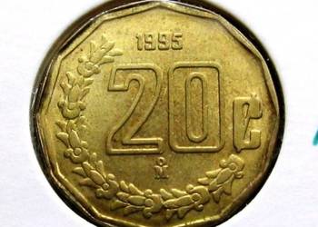 Meksyk 20 Centavos 1995r w Holderze ładna
