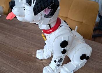 raz złożony piesek ze 101 dalmatyńczków, klocki no name, wys 30 cm