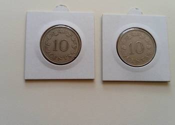 Moneta 10 centów 1972 r. Malta.