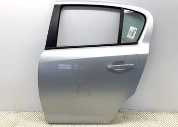 DRZWI LEWY TYŁ OPEL CORSA D Hatchback 06-14 SREBRNY