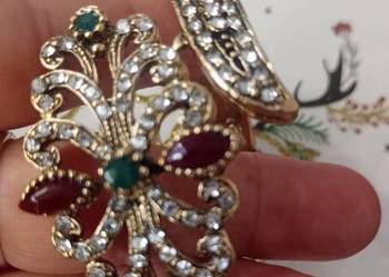 Piękna lśniąca bransoletka mankietowa styl turecki