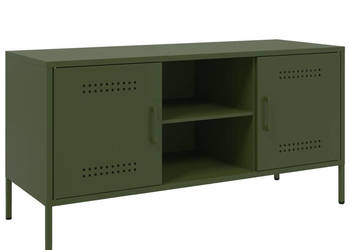 Szafka pod telewizor oliwkowa 1005x39x505 cm stalowa WM-842992