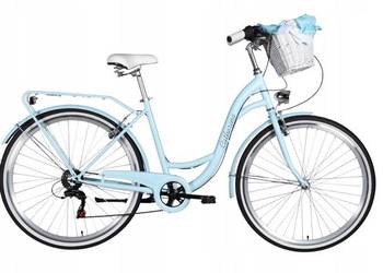 ROWER DAMSKI MIEJSKI 26/28 SHIMANO LEKKA DAMKA KOSZ WKŁAD GRATIS 150-182cm