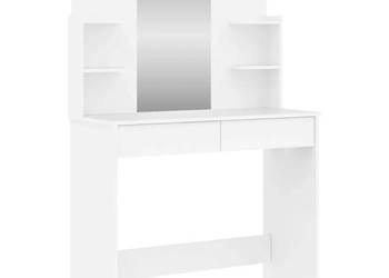 Toaletka z lustrem biała 96x39x142 cm WM-837574