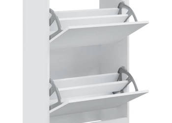 Szafka na buty biała 60x34x965 cm materiał drewnopochodny WM-839945