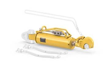 Łącznik górny hydrauliczny z amortyzacją, hak z kulą kat.4HD, Ø 130 mm 120…