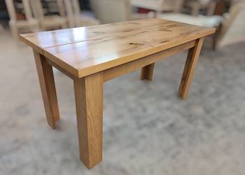 Nowy Stół Dębowy 150cm REMI- z Sękami na Blacie, -50%  MEBLE PYKA OLESNO