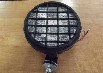 Lampa robocza okrągła z kratką i włącznikiem H3 12V/55W