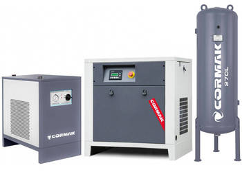 Kompresor LUFT 700 - 5,5kW - 650 L/min. + Osuszacz IZBERG N10S + Butla 270L