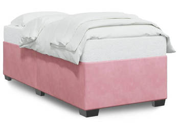 Rama łóżka różowa tapicerowana aksamitem 100 x 200 cm WM-3284618
