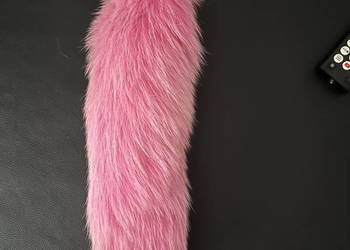 Lisia kita/ogon/brelok z lisa kolor różowy