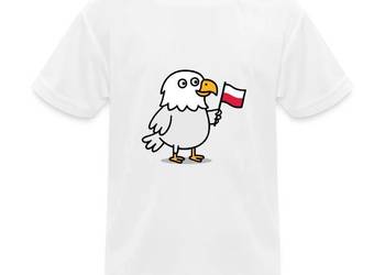 Funkcjonalna sportowa patriotyczna koszulka dla dzieci Polska flaga orzełek