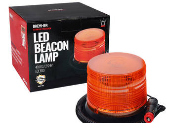 LAMPA OSTRZEGAWCZA "KOGUT" MAGNES + 3 OTWORY, 40 LED, 12/24V, ECE R10,