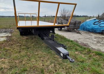 Przyczepa transportowa platforma tandem Zorzi laweta do bel balotów słomy
