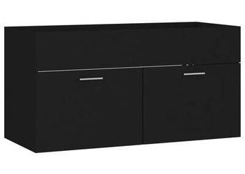 vidaXL Szafka pod umywalkę, czarna, 90x38,5x46 cm(SKU:804666)
