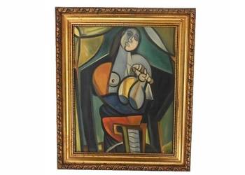 WOJCIECH KOSSAK - Św. Hubert - Patron Myśliwych - Piękny Stary Obraz