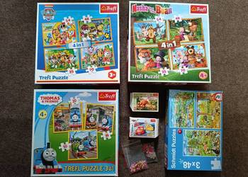 Zestaw puzzli dla dzieci od 3-4 lat, stan idealny