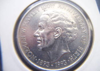 Stare monety 5 dolar 1993 Jamajka Stare monety 5 dolar 1993 Jamajka