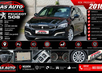 Peugeot 508 2,0HDi 150KM Allure/Navi/SerwisASO/SideAssist/PDC/Półskóry/Alu…