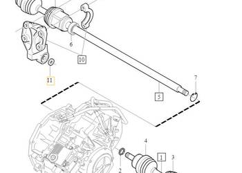 VOLVO XC90 XC60 S80 V70 S60 V60 tuleja prawej podpory polosi OE