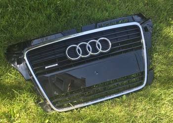 Grill Atrapa Audi A3 8P FL LIFT Czarny Połysk Chrom Quattro