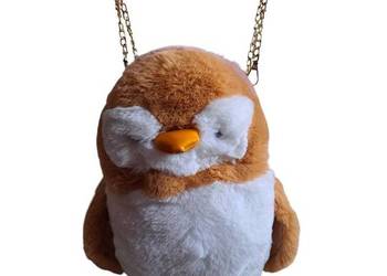 Śliczny pluszowy plecak pingwin