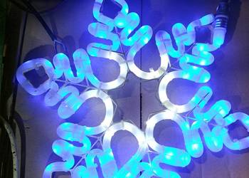 Śnieżka neon 35 cm ozdoba świąteczna LED