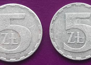 2 Monety - PRL 5 ZŁOTYCH 1989/1990 - Piękne ! Oryginały !