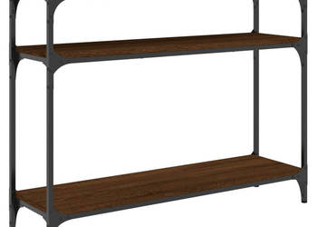 Stolik konsolowy brązowy dąb 100x29x75 cm WM-834039