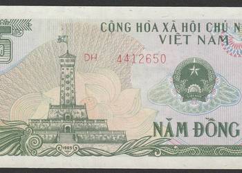 WIETNAM 5 DONG 1985 - STAN BANKOWY UNC