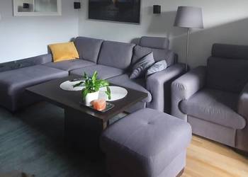 Zestaw narożnik+fotel+pufa