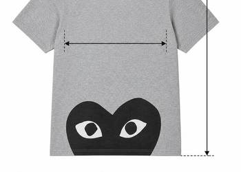 Comme des Garçons PLAY koszulka T-shirt szara L nowa z metką