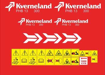 Naklejki Kverneland PHB 13 300 Brona wirowa mocny klej, UV