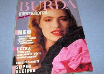 Burda International Zima 1987/88 moda szycie wykroje