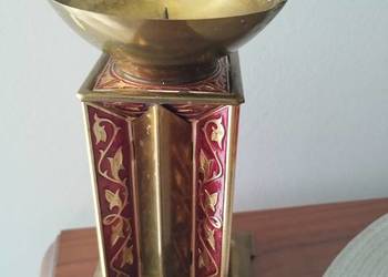 Świecznik ozdobny mosiądz 15 cm