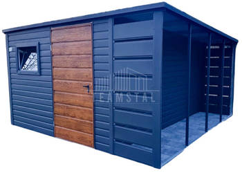 Domek Ogrodowy - Schowek 3x4 - wiata 1x4 -drzwi - okno - rynny TS623