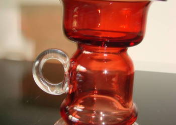 wazonik czerwone szkło wazonik czerwone szkło