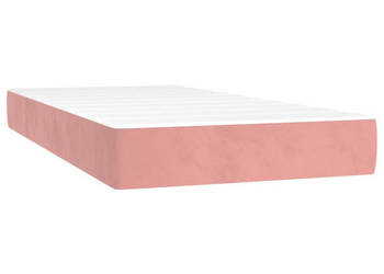Materac kieszeniowy różowy 90x220x20 cm aksamit WM-4016605