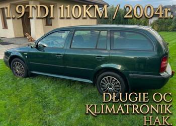 Skoda Octavia 1.9 TDI 110KM 2004r. Klima Elektryka Hak