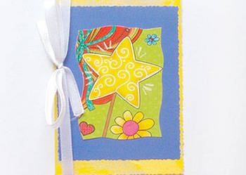 świąteczna kartka z gwiazdką, Boże Narodzenie kartki, kartka na Nowy Rok