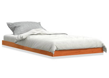 Rama łóżka woskowy brąz lite drewno sosnowe 75x190 cm WM-847158