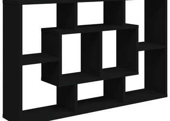 Półka ścienna czarna 85x16x525 cm materiał drewnopochodny WM-801419