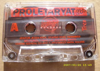 ROCK ,kaseta  ; PROLETARYAT--LIVE [ bez okladki]