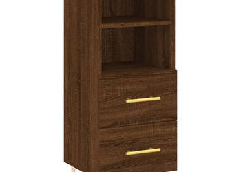 Szafka brązowy dąb 345x34x90 cm materiał drewnopochodny WM-828659