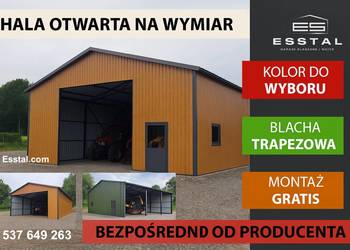 Otwarty Duży Garaż Blaszany -Wita na Maszyny-Hala Magazynowa – ESSTAL-