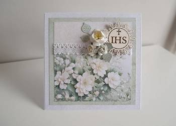 Kartka ręcznie z okazji Pierwszej Komunii Świętej handmade 06